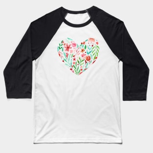 Watercolor heart Baseball T-Shirt